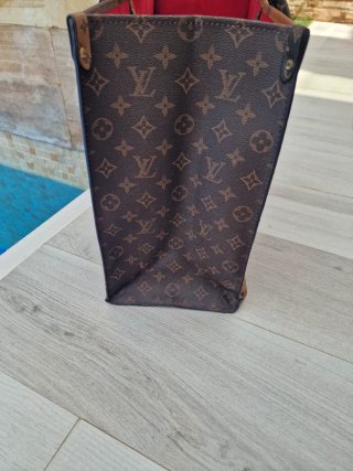 Louis Vuitton Onthego MM Marrón/Rojo
