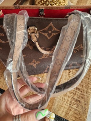Louis Vuitton Onthego MM Marrón/Rojo