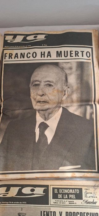 Colección periódicos originales muerte de Franco