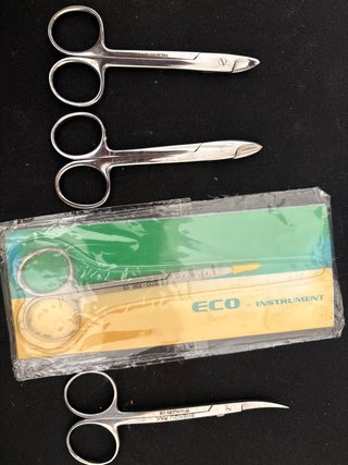 Set 4 Tijeras Quirúrgicas Acero Inoxidable