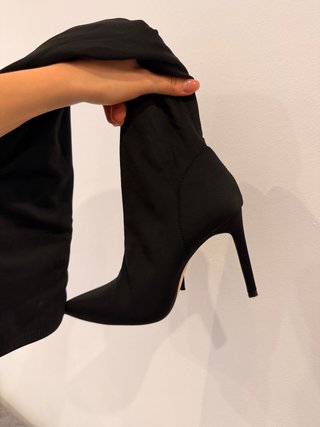 Botas altas Zara calcetín negras
