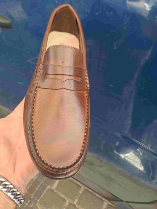 Mocassini uomo in pelle marrone 40 41 42 43 44