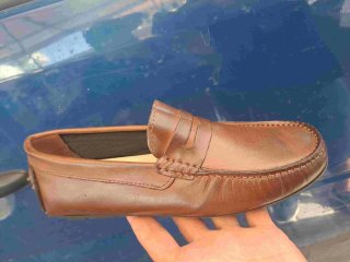 Mocassini uomo in pelle marrone 40 41 42 43 44