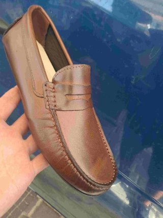 Mocassini uomo in pelle marrone 40 41 42 43 44