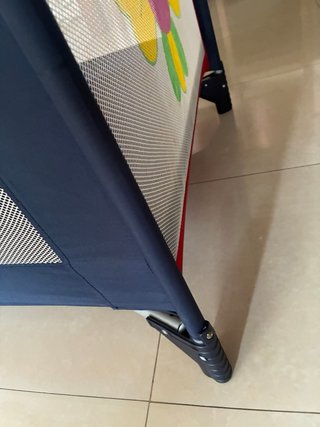 Cuna de viaje y colchón plegable con funda