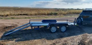 Plataforma 350x160 con freno y doble eje