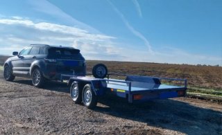 Plataforma 350x160 con freno y doble eje