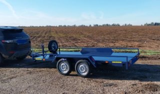 Plataforma 350x160 con freno y doble eje