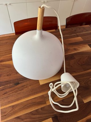 Lámpara Techo IKEA Madera Blanca