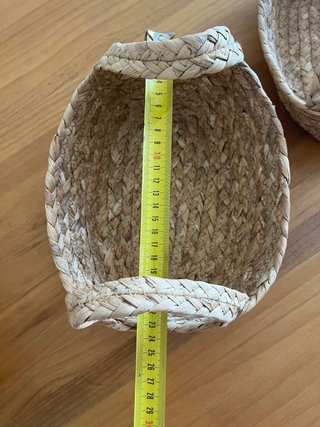 Juego de 3 cestas de mimbre trenzado