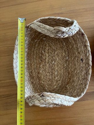 Juego de 3 cestas de mimbre trenzado