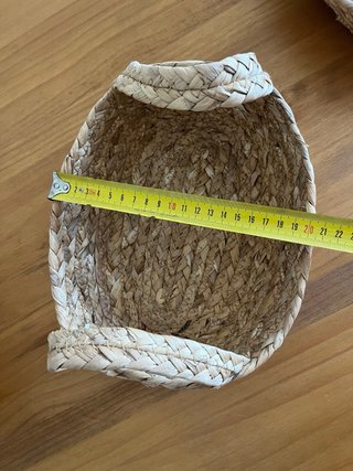 Juego de 3 cestas de mimbre trenzado