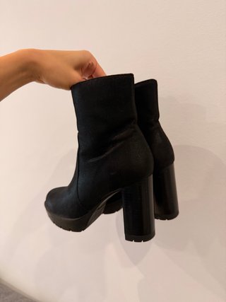 Botines negros tacón 10cm talla 37