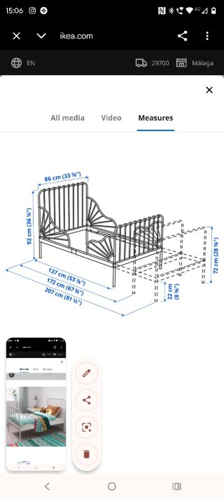 Cama extensible MINNEN IKEA blanca