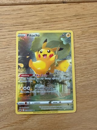 Carta Pokémon Pikachu GG30 en ingles