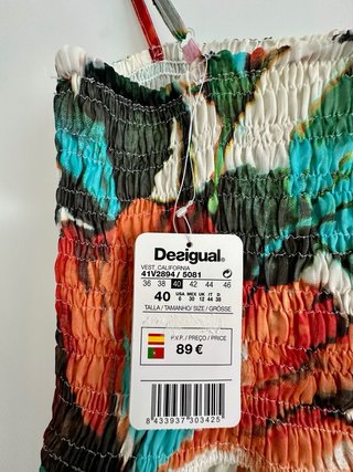 Vestido nuevo estampado tirantes Talla 40