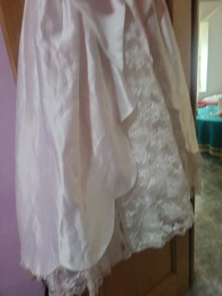 Vestido de comunión rosa y blanco