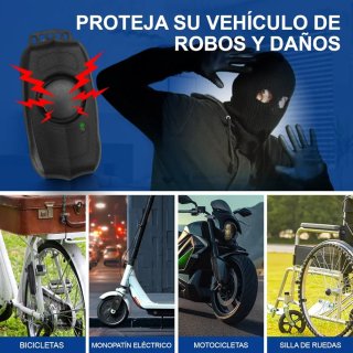 Alarma Bici Mando USB Recargable