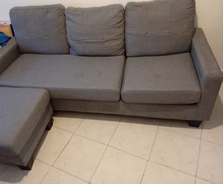 Chaiselongue gris mini