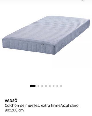 Estructura Cama + Colchón Vadsö Ikea 90x200cm