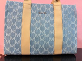 Bolso Maxfly Monograma Azul y Beige