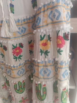 Falda Job étnica bordada talla única