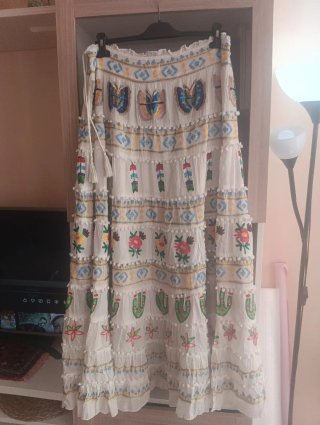 Falda Job étnica bordada talla única