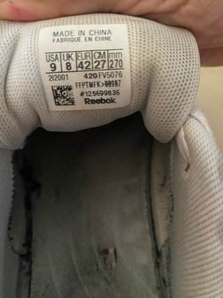 Zapatillas Reebok Hombre Blancas y Rojas
