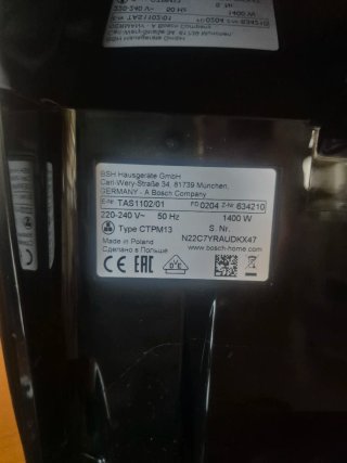 Cafetera Bosch Tassimo Negra