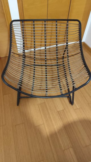 Sillón moderno tela y metal