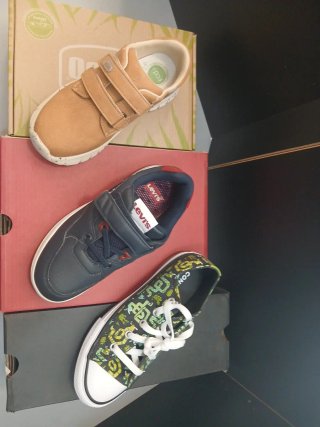 Lote 3 pares zapatillas niño Levi's azul