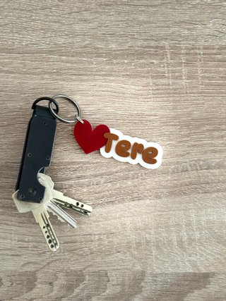Llavero TERE 3D Corazón Rojo