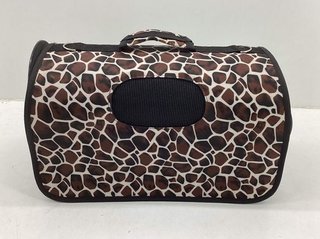 Transportín para gatos con estampado de jirafa