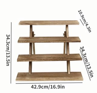 Expositor de madera de 4 niveles