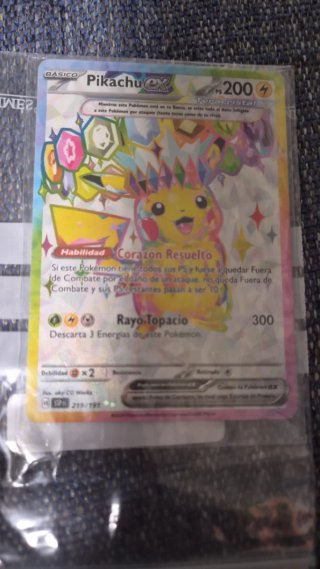 Carta Pokémon Pikachu EX Teracristal 219/191