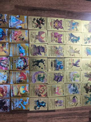 Colección Cartas Pokémon Doradas, Plateadas y Negr