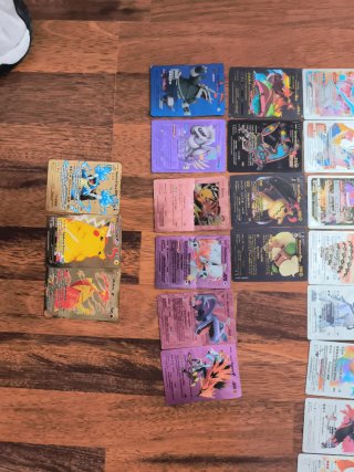 Colección Cartas Pokémon Doradas, Plateadas y Negr