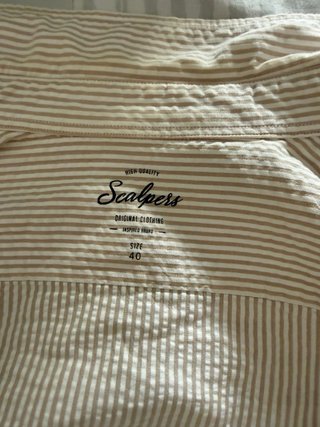 Camisa Scalpers Rayas Beige y Marrón