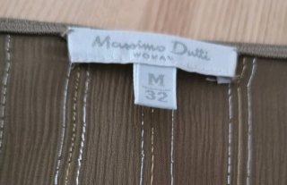 Vestido fluido Massimo Dutti verde oliva