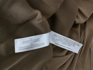 Vestido fluido Massimo Dutti verde oliva