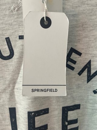Camiseta Springfield manga larga gris y azul