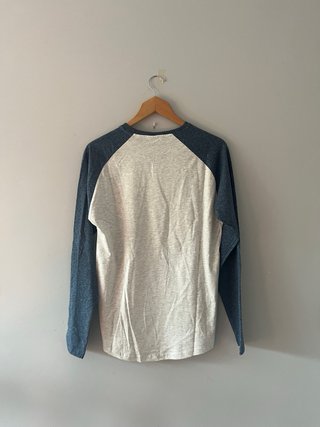 Camiseta Springfield manga larga gris y azul