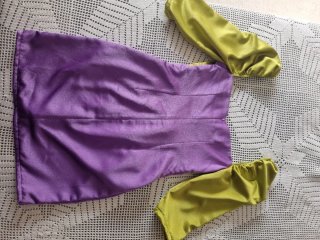 Vestido CAIO verde e lilás