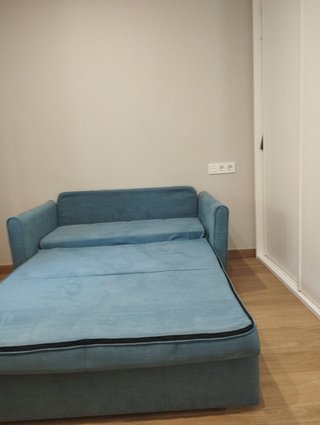 Sofá Cama 120cm Azul Tela