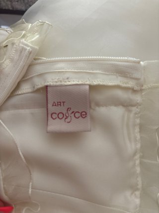 Vestido de fiesta blanco strapless O de comunión