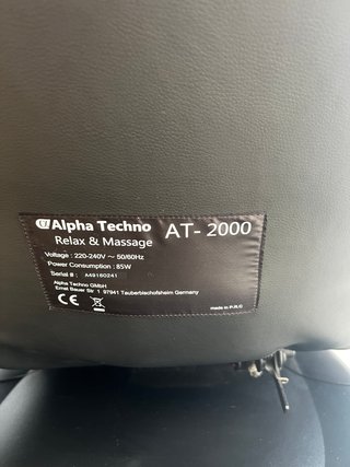 Sillón Masaje Reclinable AlphaTechno AT-2000 Negro