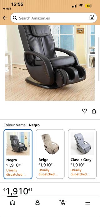 Sillón Masaje Reclinable AlphaTechno AT-2000 Negro