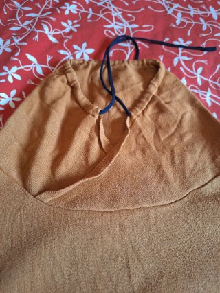Jersey hombre de mezclilla mostaza y gris