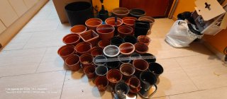 Lote Macetas Plástico Varias Medidas y accesorios