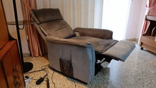 Sillón relax motorizado gris